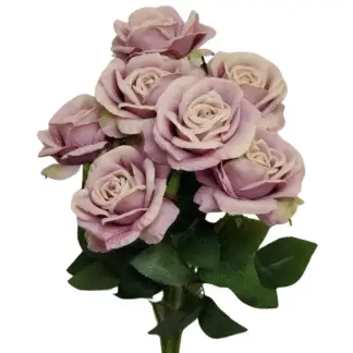 7 Head Lavender Rose Bunch