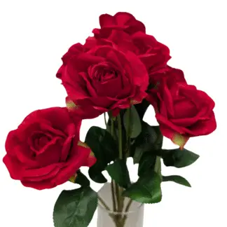 7 Head Red Rose Bunch
