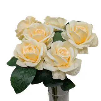 7 Head Tuscan Sun Yellow Silk Rose Bunch