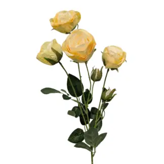 4 Head Yellow Spray Rose