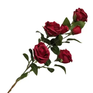 6 Head Red Spray Rose