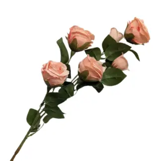 6 Head Coral Spray Rose