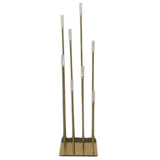 132cm 8 LED Gold Graduated Torch Stand
