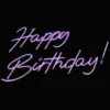 happy birthday neon sign