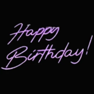 LED Neon Sign - Happy Birthday RGB