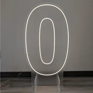 1m Warm White LED Number '0'