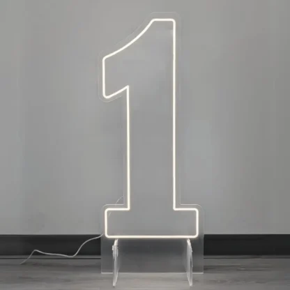 1 Led Sign 1m Warm White LED Number '1' | Calgary Event Wholesale Wedding And ...