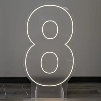 1m Warm White LED Number '8'