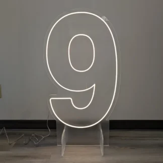 1m Warm White LED Number '9'