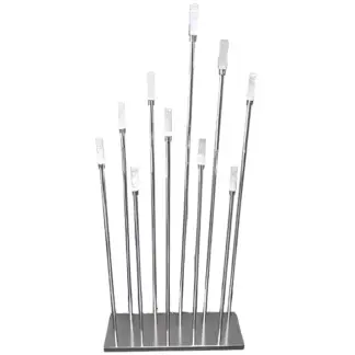 132cm 10 LED Silver Graduated Torch Stand