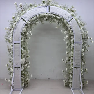 White H.D. Curved Garland Arch
