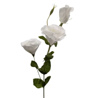 White Single Stem Real Feel Lisianthus