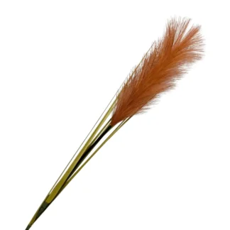 Rust Artificial Single Plume Pampas Grass