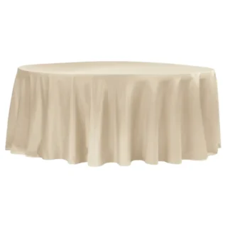 120" Round Champagne Lamour Tablecloth