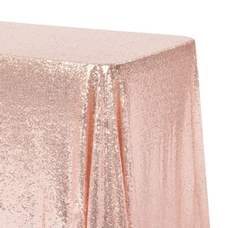 90x156" Blush Pink Sequin Tablecloth