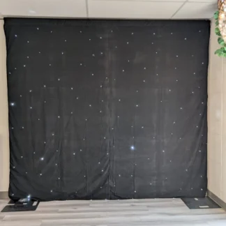 10'x 10' Black Fabric LED Starlight Drape