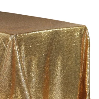 90x156" Gold Sequin Tablecloth