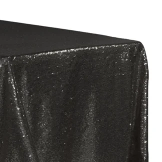 90x156" Black Sequin Tablecloth