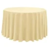 ivory 120 round polyester tablecloth