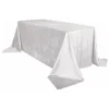 white crushed velvet tablecloth