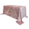 blush pink crushed velvet tablecloth