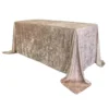 champagne crushed velvet tablecloth