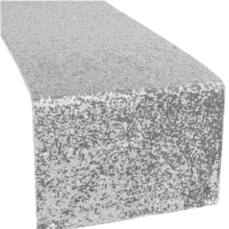 Silver Sequin Table Runner