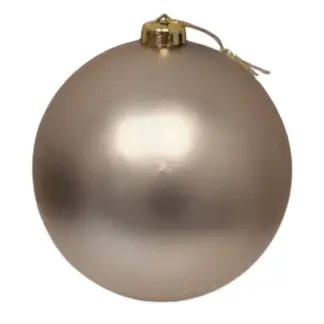 10cm Matte Champagne Shatter Proof Ball Ornament