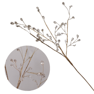 35cm Gold Stem Acrylic Crystal Branch