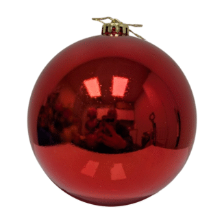 15cm Shiny Burgundy Shatter Proof Ball Ornament