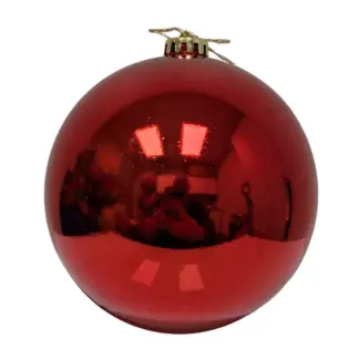 15cm Shiny Burgundy Shatter Proof Ball Ornament