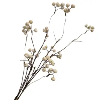 62cm White Berry Branch