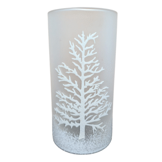 White Christmas Tree Cylinder Vase 12/box