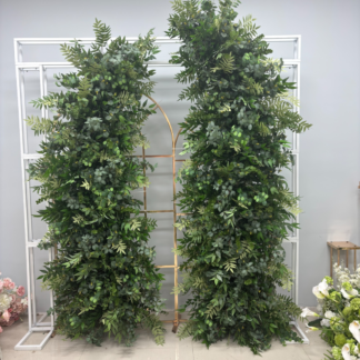 Deluxe Uneven Stand Floral Arrangement Mixed Greenery 2pc