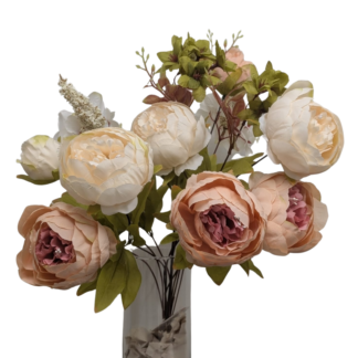 Light Pink 6 Head Peony Bunch