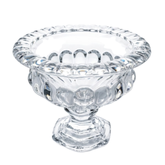 Clear Glass Compote Vase