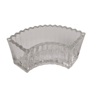 Clear Glass Curved Design Dish