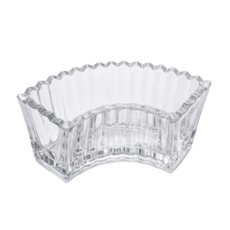 Clear Glass Curved Design Dish