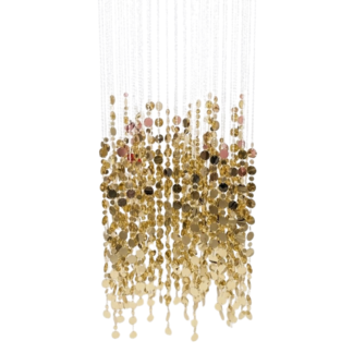Large Champagne Hanging Shimmer Column