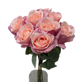 8pc Single Stem Rose Bunch - Pink
