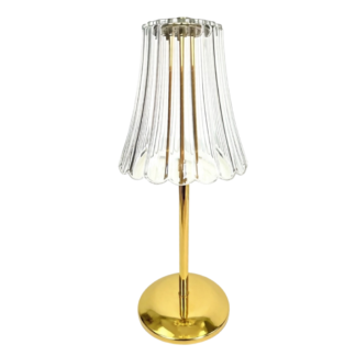 Rechargeable Lamp Centerpiece - Gold w/Clear Shade