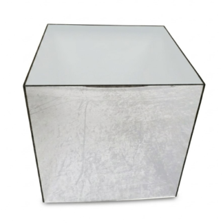 Large Mirrored Acrylic Riser - Silver