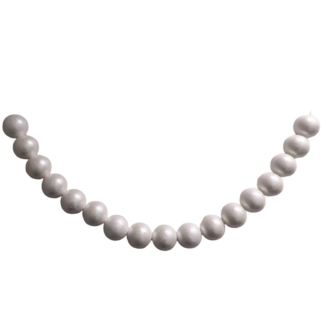 Foam Ball Garland (6cm) - Pearl White