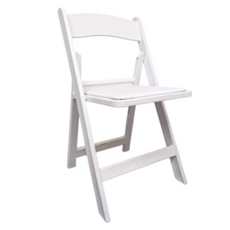 Folding Resin Chair - White