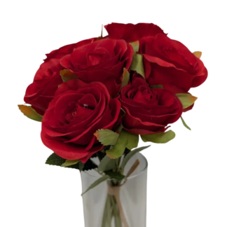 9pc Single Stem Rose Bunch - Red