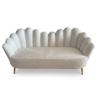 Bellissima Loveseat - White Velvet