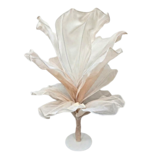 Fabric Floral Sculpture - Champagne