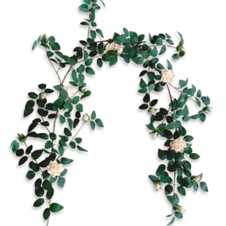 Spray Rose Garland 2pk. - Ivory