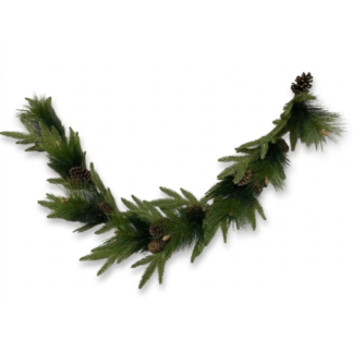 Mixed Pine Garland w/ Pinecones