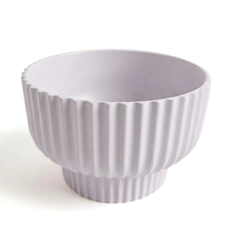 Ribbed Plastic Design Dish - White